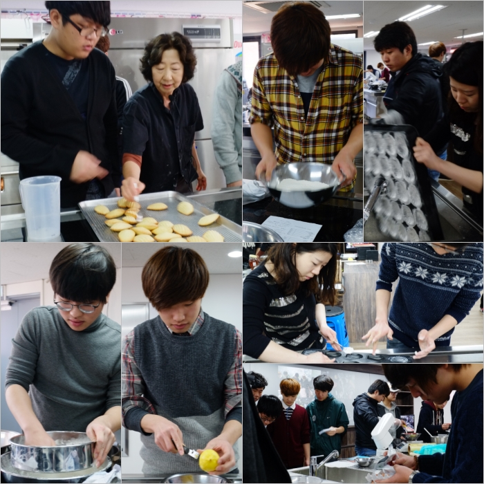 서울연희실용전문학교 실용음악학과 뮤지컬학과 뮤직비지니스학과 방송연예매니지먼트학과 등 학교생활 - 제과제빵수업 마들렌느, 초코칩쿠기